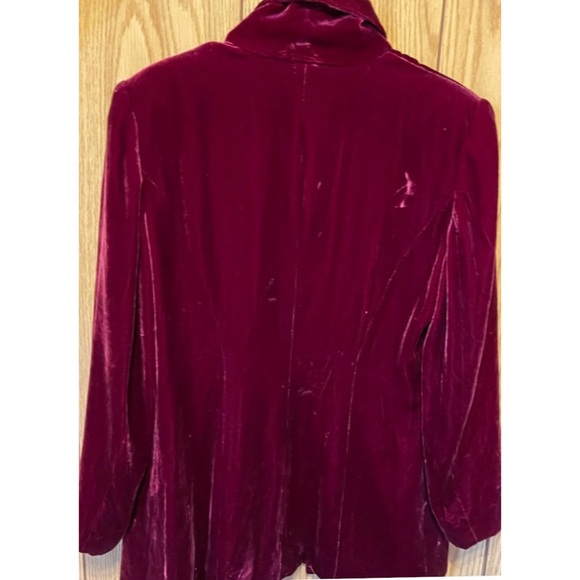 Alease Fisher Red Velvet Size 12 Blazer - Picture 14 of 16